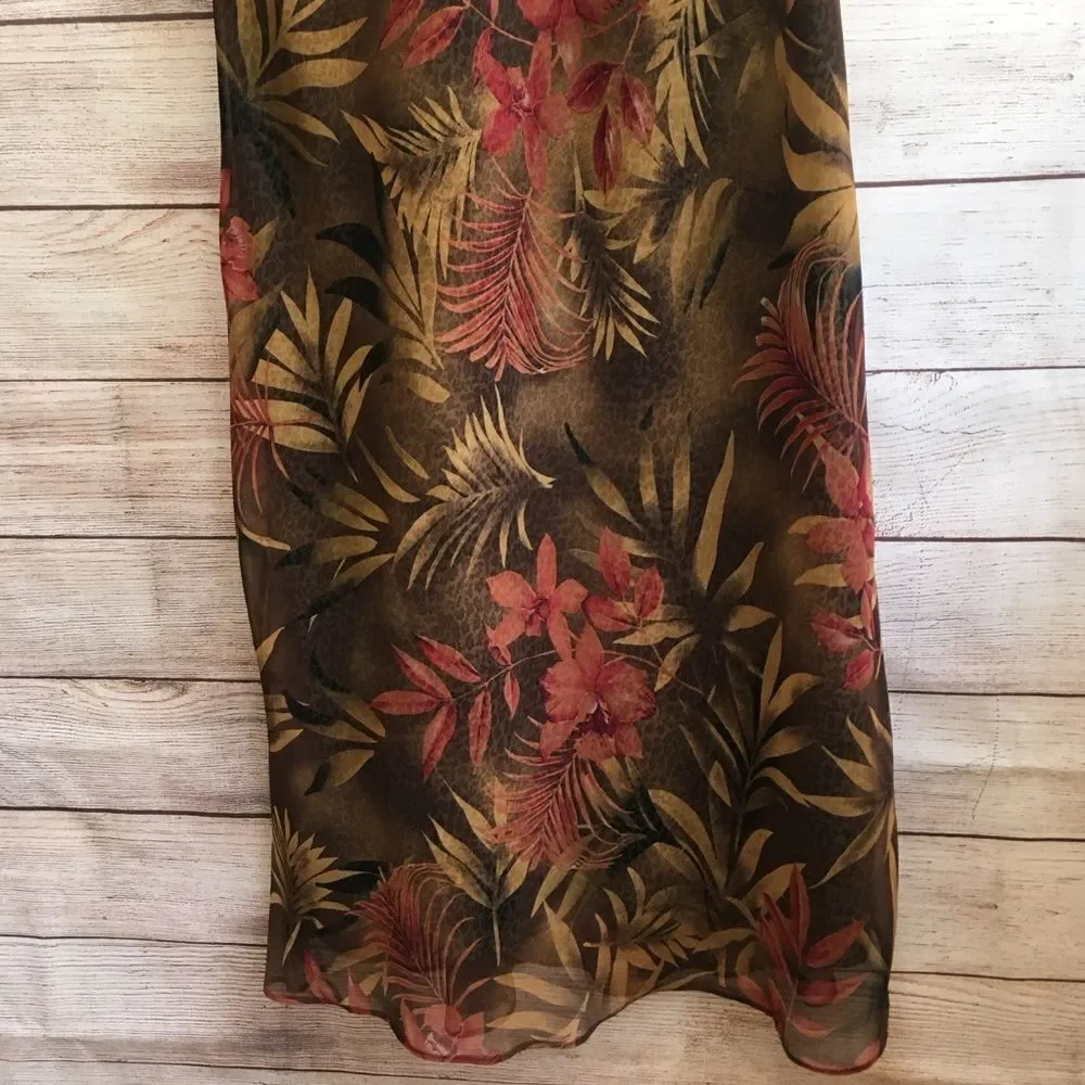 VIRGO‎ FLORAL/LEOPARD PRINT MAXI DRESS